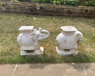 Vintage Elephant Garden Stool