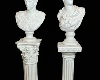 Collection of Classical Busts on Pedestals second image