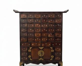 Vintage Wood Apothecary Cabinet