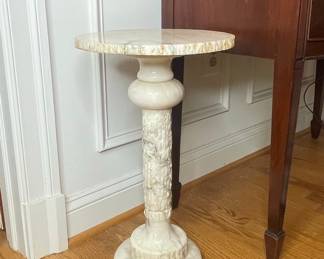 Alabaster Pedestal Plant Stand