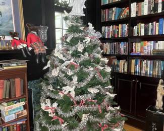 Artificial Christmas Tree with Angel and Dove Ornaments