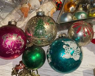 Vintage West Germany Christmas Ornaments