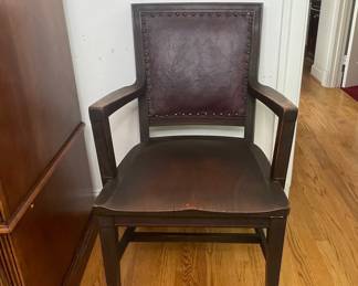Vintage Leather Upholstered Armchair