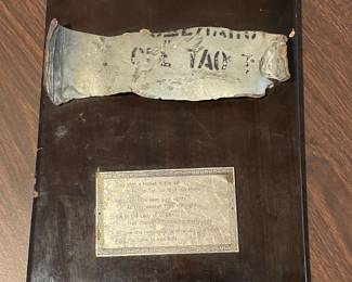 Vietnam War Era Rocket Fragment Display