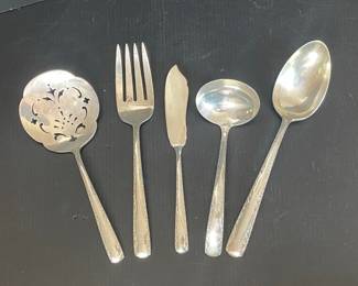 Gorham Sterling Silver "Camellia" Pattern Serving Utensils Vtg