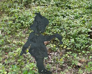 Silhouette Metal Garden Stake - Dancing Child Figure