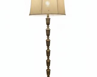 Vintage Brass Candlestick Style Floor Lamp