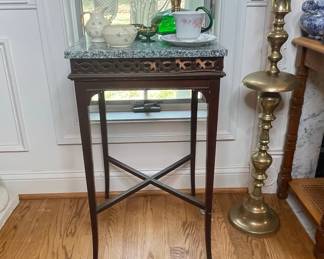 Victorian Mahogany Side Table with Marble Top (2)