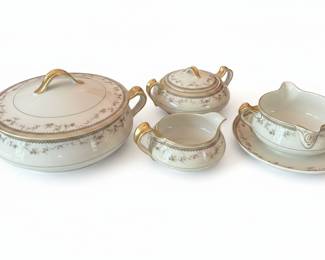 Haviland Limoges "Alexandra" Pattern Porcelain Dinnerware Set