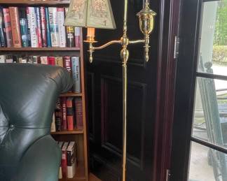 Vintage Brass Tree Floor Lamp 