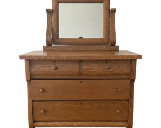 Vintage  Oak Dresser with Mirror
