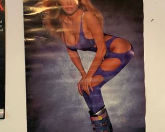 Pamela Anderson Lange Ski Boots Poster Vtg
