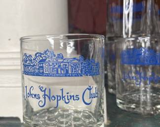 Johns Hopkins Club Tumbler Glasses