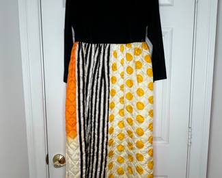Vintage 1960s/70s Quilted Maxi Dress