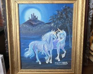 Vintage Unicorn Painting