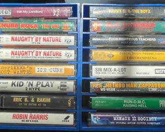 Vtg Hip Hop Cassette Tapes: Naughty by Nature, Run DMC, Ice Cube, Method Man, Rakim & more