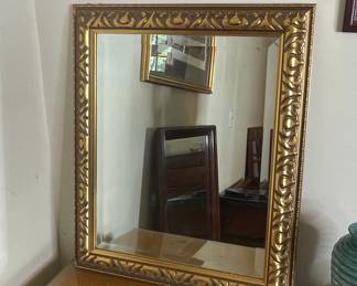 Ornate Gold Gilt Rectangular Wall Mirror