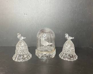 Crystal Bird Figurine & Bells