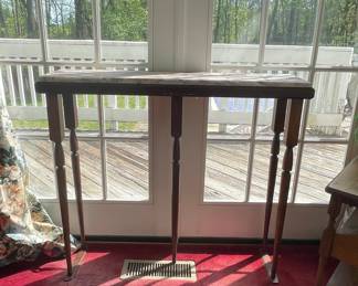 Vintage Spindle Leg Console Table