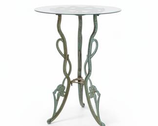Art Nouveau Style Rose Motif Side Table