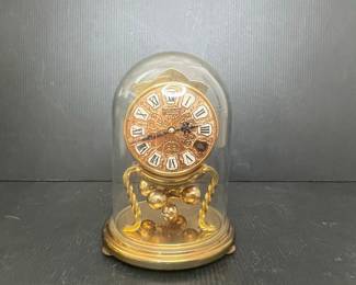 Vintage Kundo 400-Day Glass Dome Anniversary Clock
