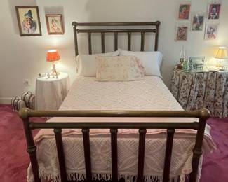 Vintage Brass Spindle Bed Frame