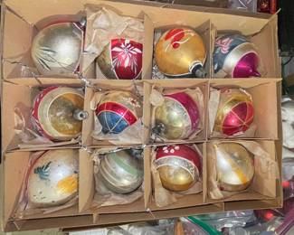 Vintage Glass Christmas Ornaments W Germany