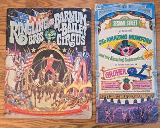Ringling Bros. and Barnum & Bailey Circus Souvenir Program & Magazine (1976) and Sesame Street "The Amazing Mumford" Book