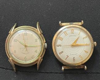 Elgin De Luxe Shockmaster and Hamilton Electric Wristwatches