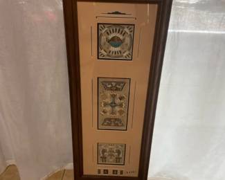 Navajo Sand Painting Framed And Matted