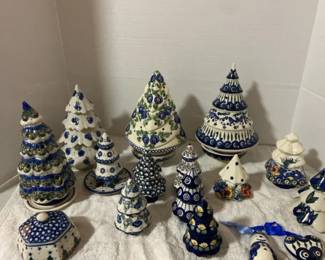 Decorative Hand Painted Ceramic Christmas Trees