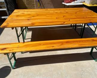 Four Piece Solid Pine Picnic Table Set