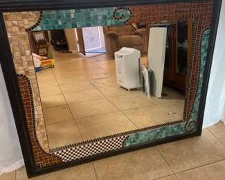  06 Handcrafted Rectangular Mosaic Decorative Wall Hanging Mirror