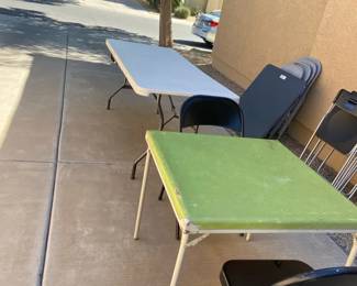Folding Chair And Table Lot Six