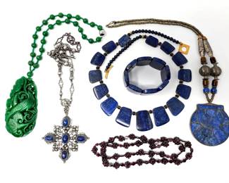 Lapis Lazuli, Garnet, and More Jewelry