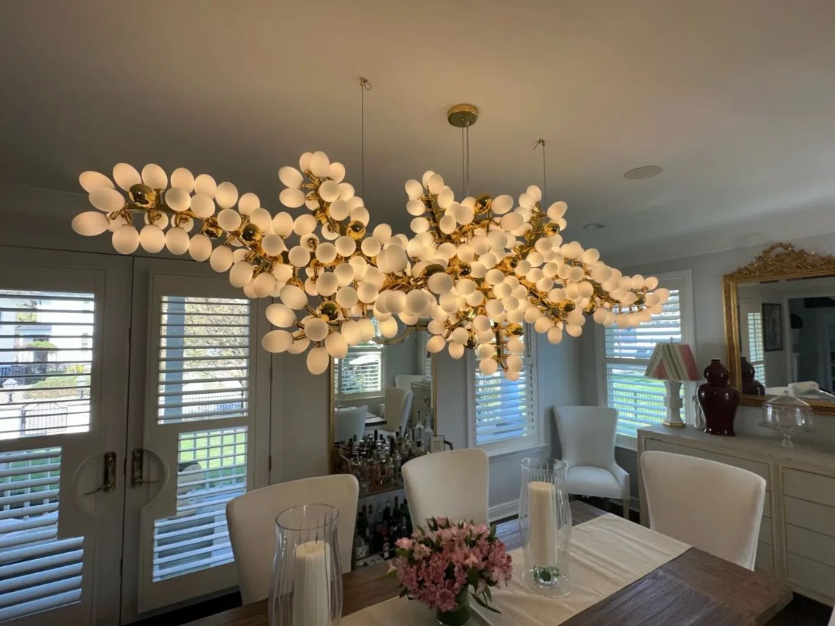 001 Modern Artistic Linear Elegant Grape Extra Large Chandelier