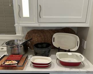 Red CORNING Kitchen Corner