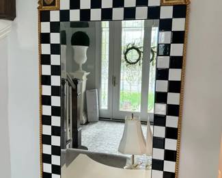 In The Manner Of Mackenzie Childs Tile Mirror