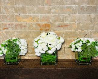 White Ranunculus Silk Arrangements