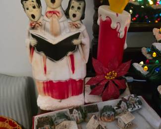 Vintage 1960s Lidco Christmas Blow Molds