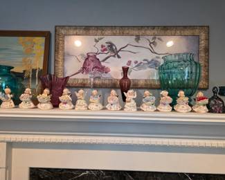 All Twelve Months of Vintage Lefton Birthday Girl Angel Figurines