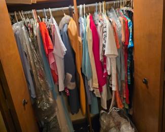 Lots and lots of Vintage clothing throughout the home!