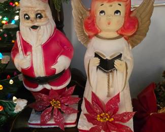 Vintage 1960s Lidco Christmas Blow Molds