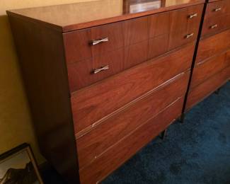 Mid Century Harmony House Bow Tie Tallboy Dresser.