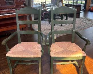 6 dining chairs, all with arms