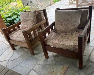 Solid wood arm chairs 