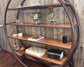 Rolling shelves from Brooklyn artist