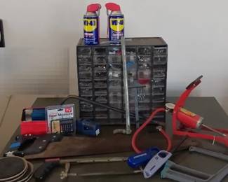 Misc Lot Nuts and Bolts, Hand Saws