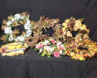 Faux Autumn And Spring Wreaths