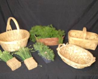 Faux Greenery And Decorative Baskets